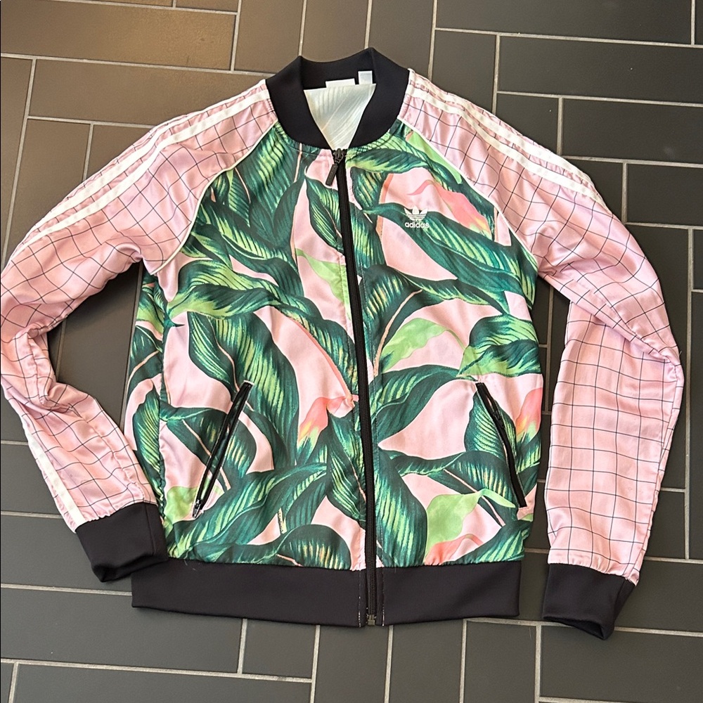 Adidas X Farm Rio Tropical Palm Leaf Track Jacket